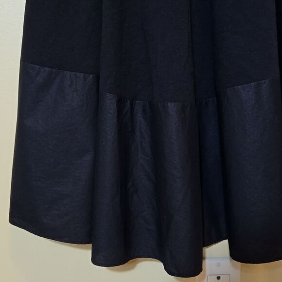 COS Paneled Black Jersey Dress Size XS Fit & Flare Modest Stealth Wealth Classic - Picture 9 of 13